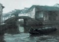 Zhou Stadt an der Dämmerung Shanshui chinesische Landschaft